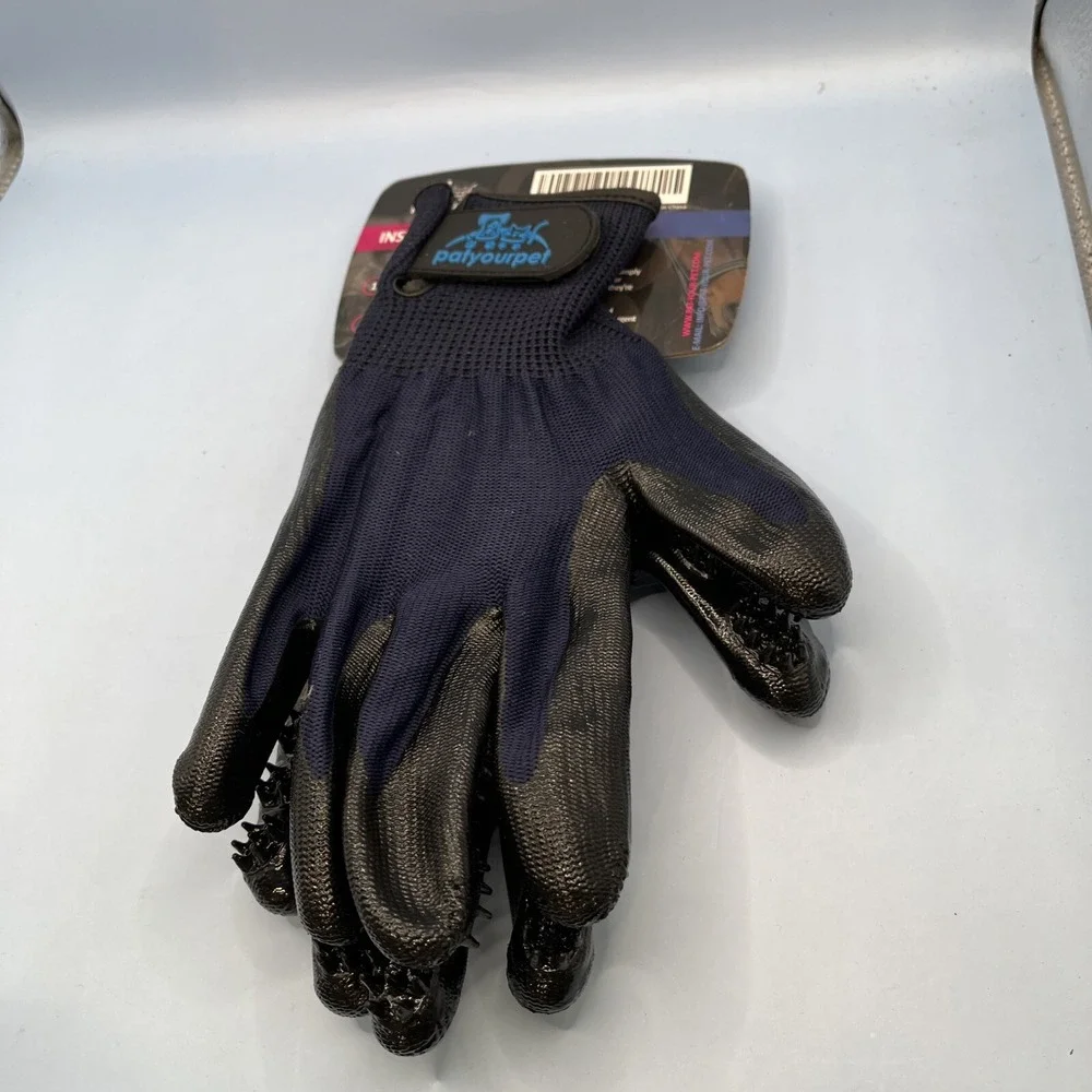 Patyourpet Pet Grooming Gloves - Gentle Brush for Cats, Dogs, and Horses